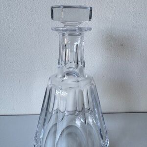 Baccarat Crystal Decanter Stopper France Faceted Cut Vintage Barware Tallyrand